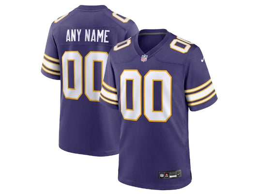 Adult Minnesota Vikings number and name custom Football Jerseys