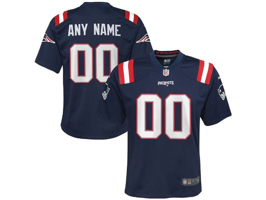 Kids New England Patriots name and number custom Football Jerseys