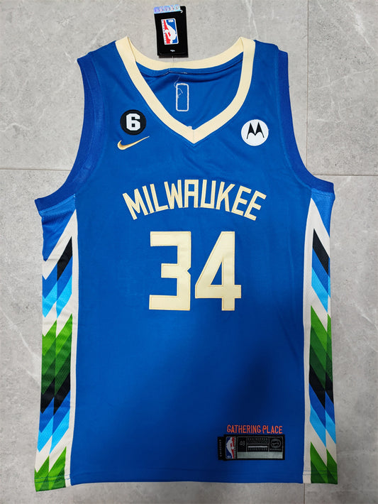 Milwaukee Bucks Giannis Antetokounmpo NO.34 Basketball Jersey