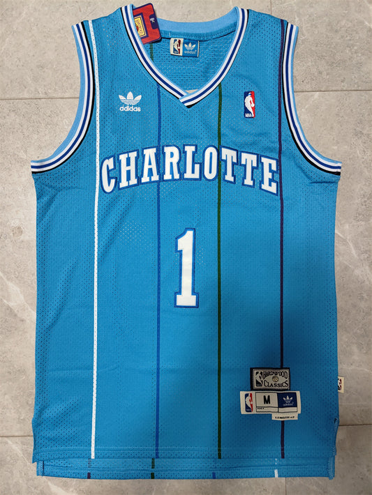 Charlotte Hornets Tyrone Bogues NO.1 Basketball Jersey