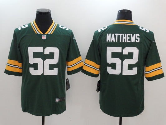 Adult Green Bay Packers Clay Matthews NO.52 Football Jerseys