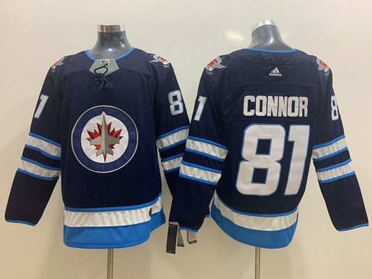 Winnipeg Jets Atlanta Thrashers Kyle Connor #81 Hockey jerseys
