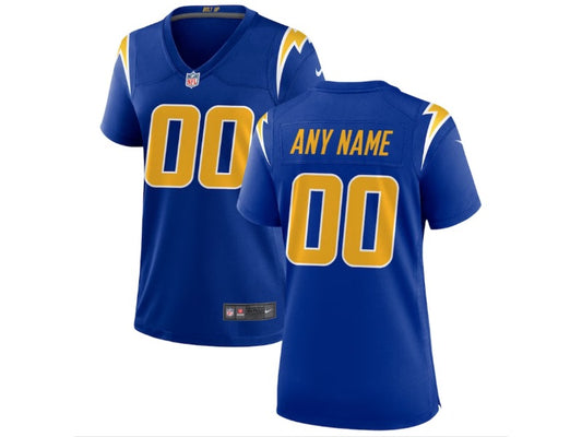 Women's Los Angeles Chargers number and name custom Football Jerseys