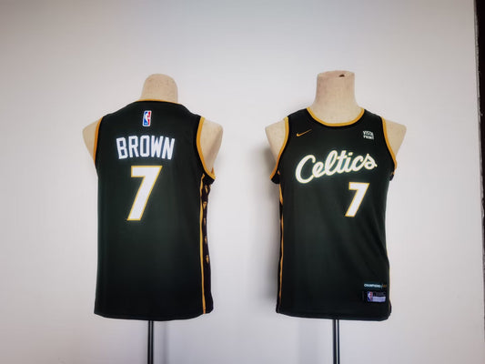 Kids Boston Celtics Jaylen Brown NO.7 Basketball Jersey