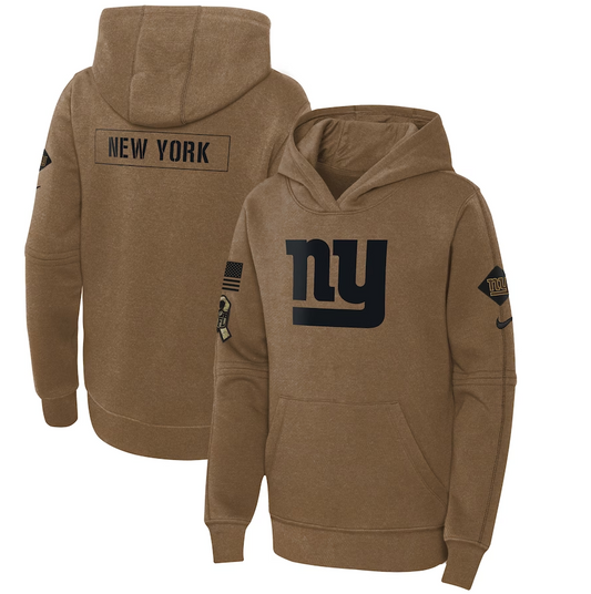 men/women/kids New York Giants 2023 Salute to Service Club Fleece Pullover Hoodies