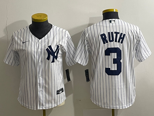 Kids New York Yankees Babe Ruth NO.3 baseball Jerseys
