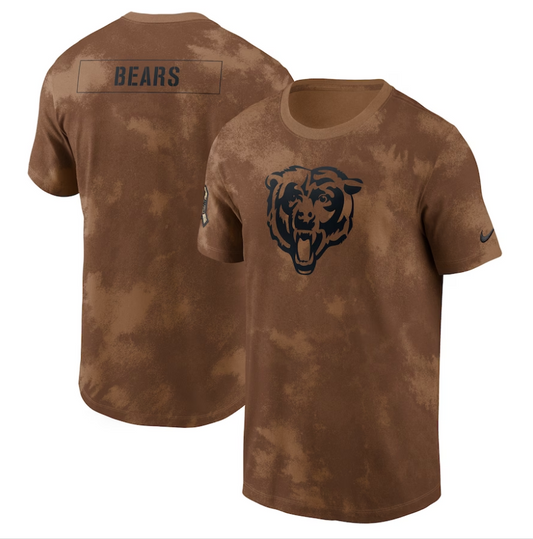 men/women/kids Chicago Bears 2023 Salute To Service Sideline T-Shirts