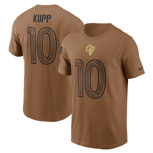 men/women/kids Los Angeles Rams Cooper Kupp #10 2023 Salute To Service T-Shirt