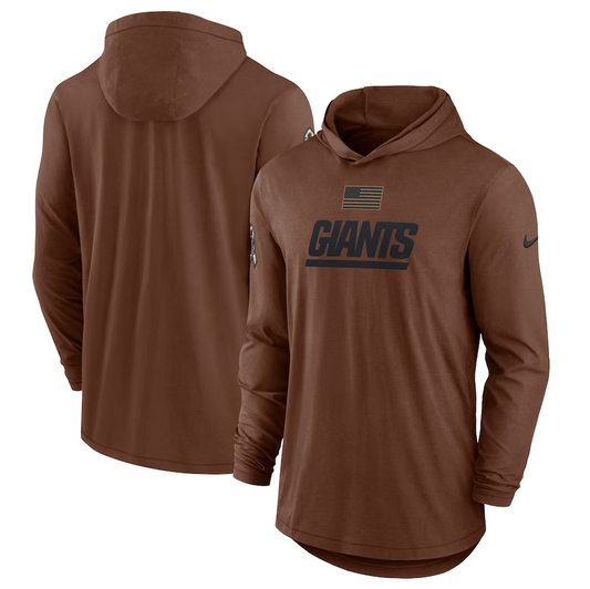 men/women/kids New York Giants 2023 Salute To Service Lightweight Long Sleeve Hoodie T-Shirt