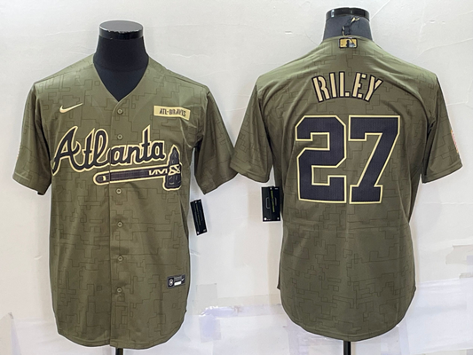Men/Women/Youth Atlanta Braves Austin Riley #27 baseball Jerseys