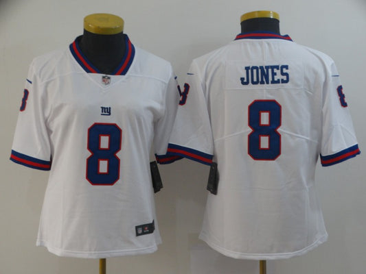 Women New York Giants Daniel Jones NO.8 Football Jerseys
