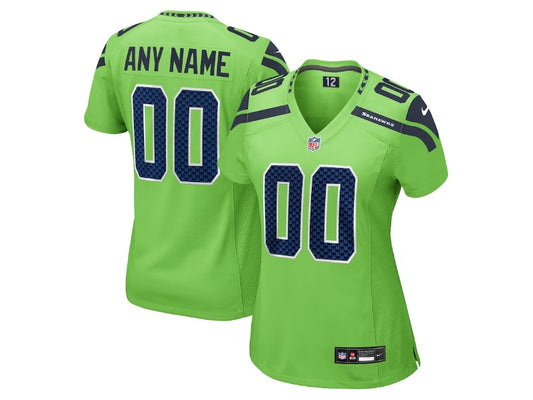 Women's Seattle Seahawks number and name custom Football Jerseys