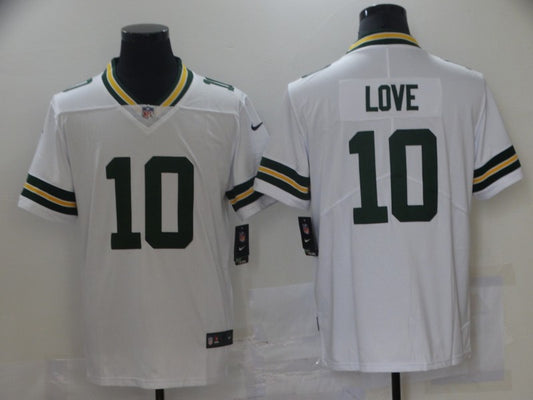 Adult Green Bay Packers Jordan Love NO.10 Football Jerseys