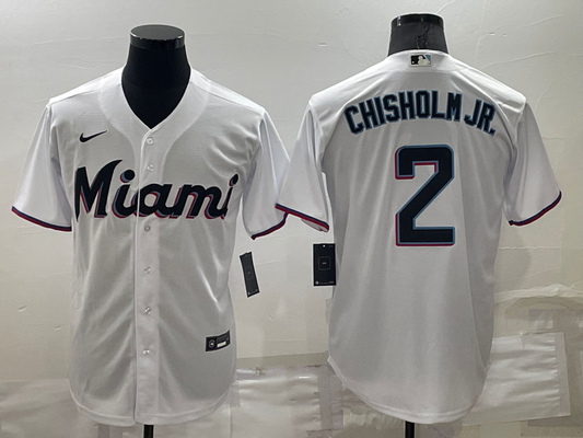 Men/Women/Youth Miami Marlins Jazz Chisholm Jr. NO.2 baseball Jerseys