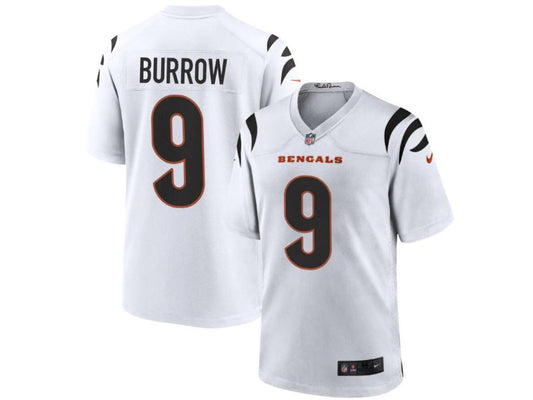 Cincinnati Bengals Joe Burrow NO.9 white Football Jerseys