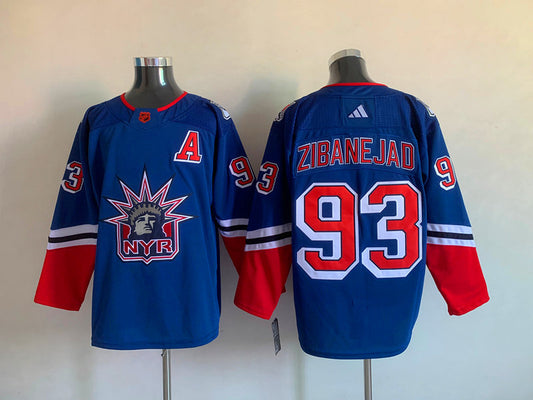 New York Rangers Mika Zibanejad #93 Hockey jerseys