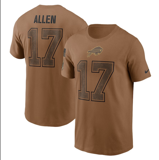 men/women/kids  Buffalo Bills Josh Allen #17 2023 Salute To Service T-Shirt