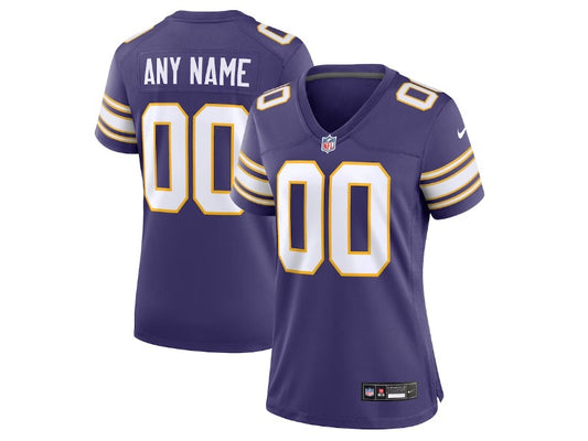 Women's Minnesota Vikings number and name custom Football Jerseys