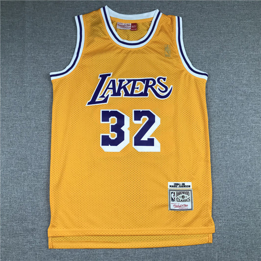 Kids Los Angeles Lakers Magic Johnson NO.32 Basketball Jersey