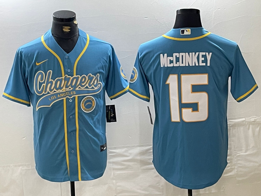 Men/Women/Youth Los Angeles Chargers Ladd McConkey #15 baseball Jerseys