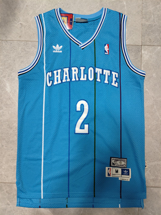 Charlotte Hornets Larry Johnson NO.2 Basketball Jersey