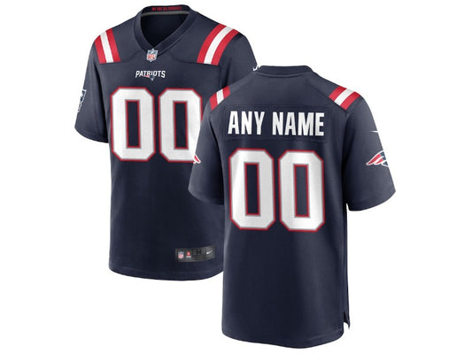 Adult New England Patriots number and name custom Football Jerseys