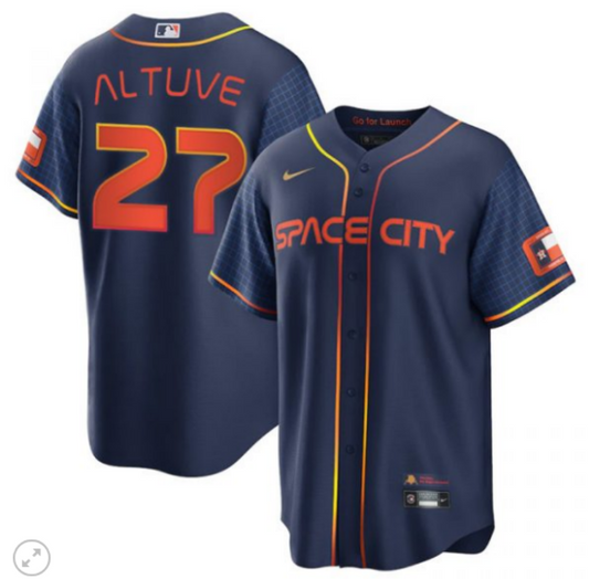 Men/Women/Youth Houston Astros Jose Altuve #27 City edition baseball Jerseys