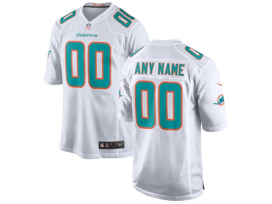 Adult Miami Dolphins number and name custom Football Jerseys