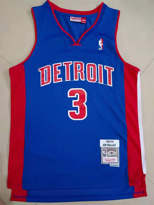 Detroit Pistons Ben Wallace NO.3 Basketball Jersey