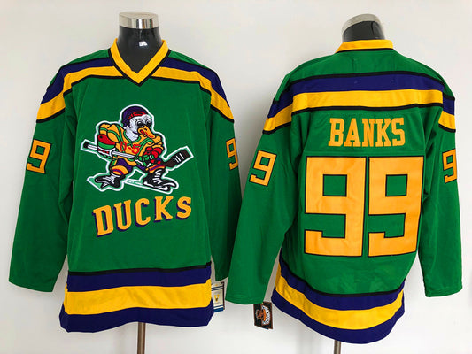 Anaheim Ducks Adam Banks  #99  Hockey jerseys