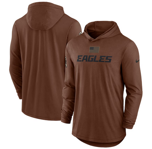 men/women/kids Philadelphia Eagles Football Long Sleeve T-Shirt Salute To Service Hoodies