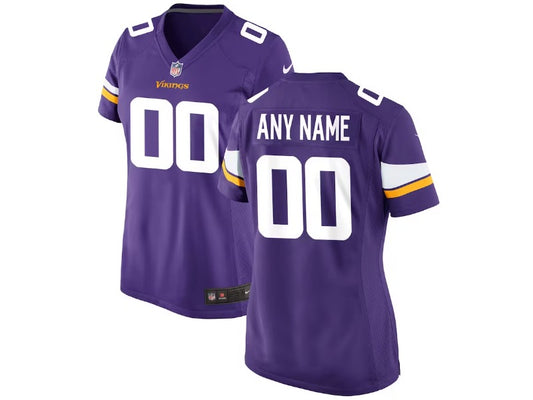 Women's Minnesota Vikings number and name custom Football Jerseys