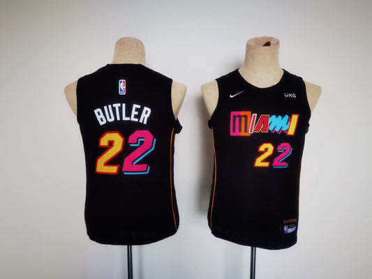 Kids Miami Heat Jimmy Butler NO.22 Basketball Jersey