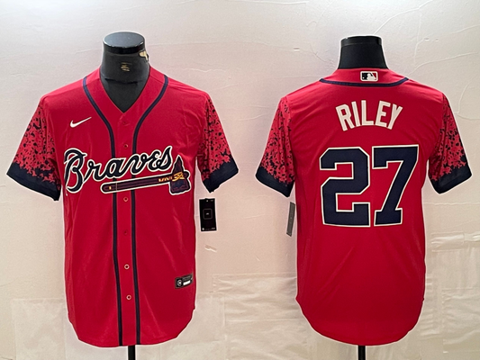 atlanta braves Riley baseball jersey city version