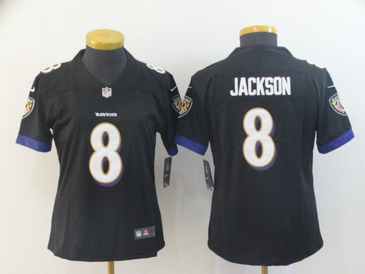 Women's Baltimore Ravens Lamar Jackson NO.8 Football Jerseys