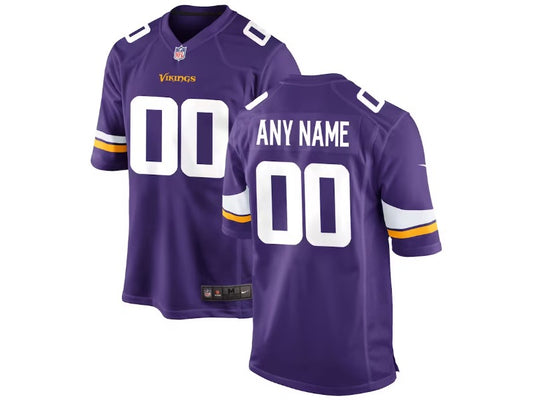 Adult Minnesota Vikings number and name custom Football Jerseys