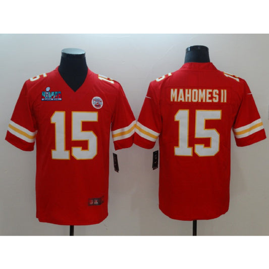 men/women/kids KC.Chiefs Mahomes NO.15 Red Superbowl Jersey Football Jersey