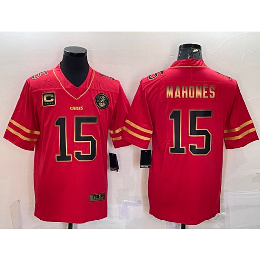 men/women/kids KC.Chiefs Mahomes NO.15 Red Football Jersey