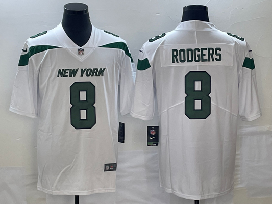 Adult New York Jets Aaron Rodgers NO.8 Football Jerseys