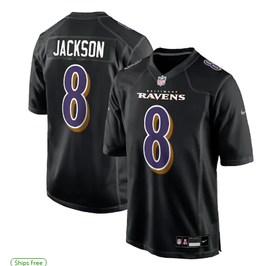Adult ‎Baltimore Ravens Lamar Jackson NO.8 Football Jerseys