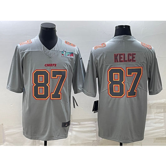 men/women/kids KC.Chiefs Kelce NO.87 Grey Superbowl Jersey Football Jersey