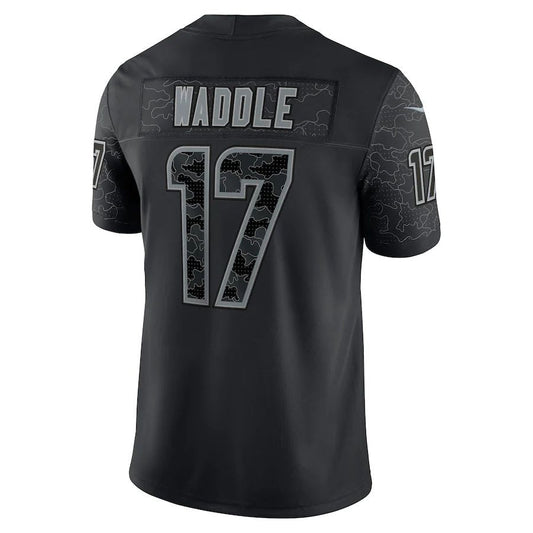 men/women/kids MM.Dolphins #17 Jaylen Waddle Black RFLCTV Limited Jersey Stitched American Football Jerseys