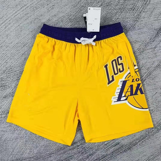 Los Angele lakers yellow Basketball Shorts